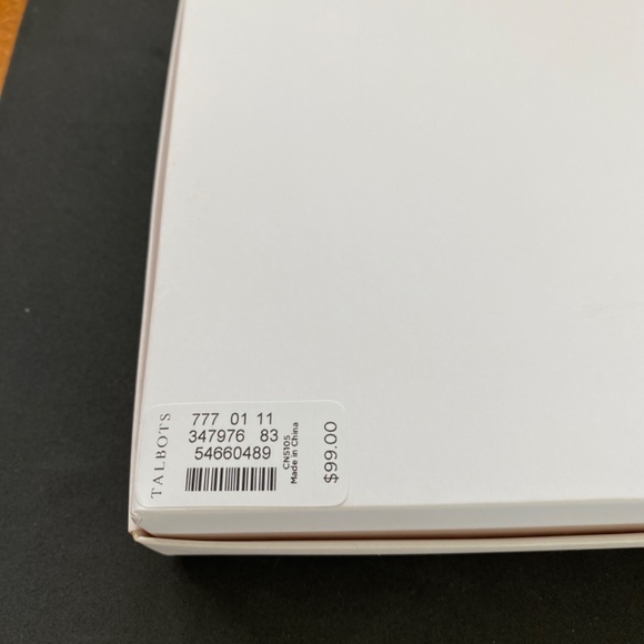 Talbots floral Bloom Pink Red cabochon crystal necklace in original box . - Picture 2 of 2